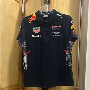 Puma Black Racing Jersey with Red Accents